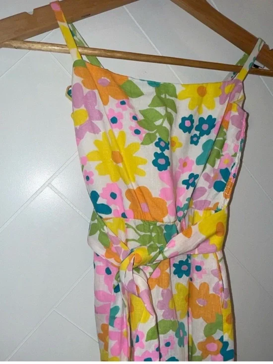 NEW Show Me Your Mumu Amalfi Coast Sun Dress Retro Floral Midi Adj Straps XS - Picture 8 of 12